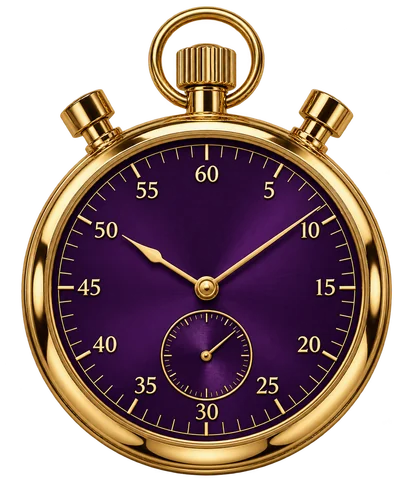 A stopwatch, a simple reminder to keep an eye on session time